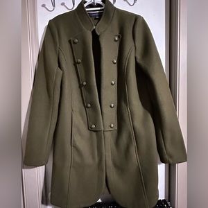Tommy Hilfiger Olive Green Pea Coat